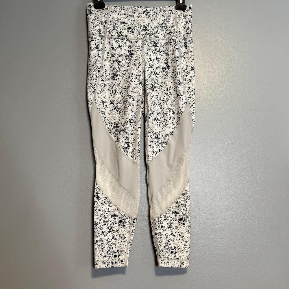 Athleta Sandstone Saturation 7/8 Mesh Panel Leggings Pants